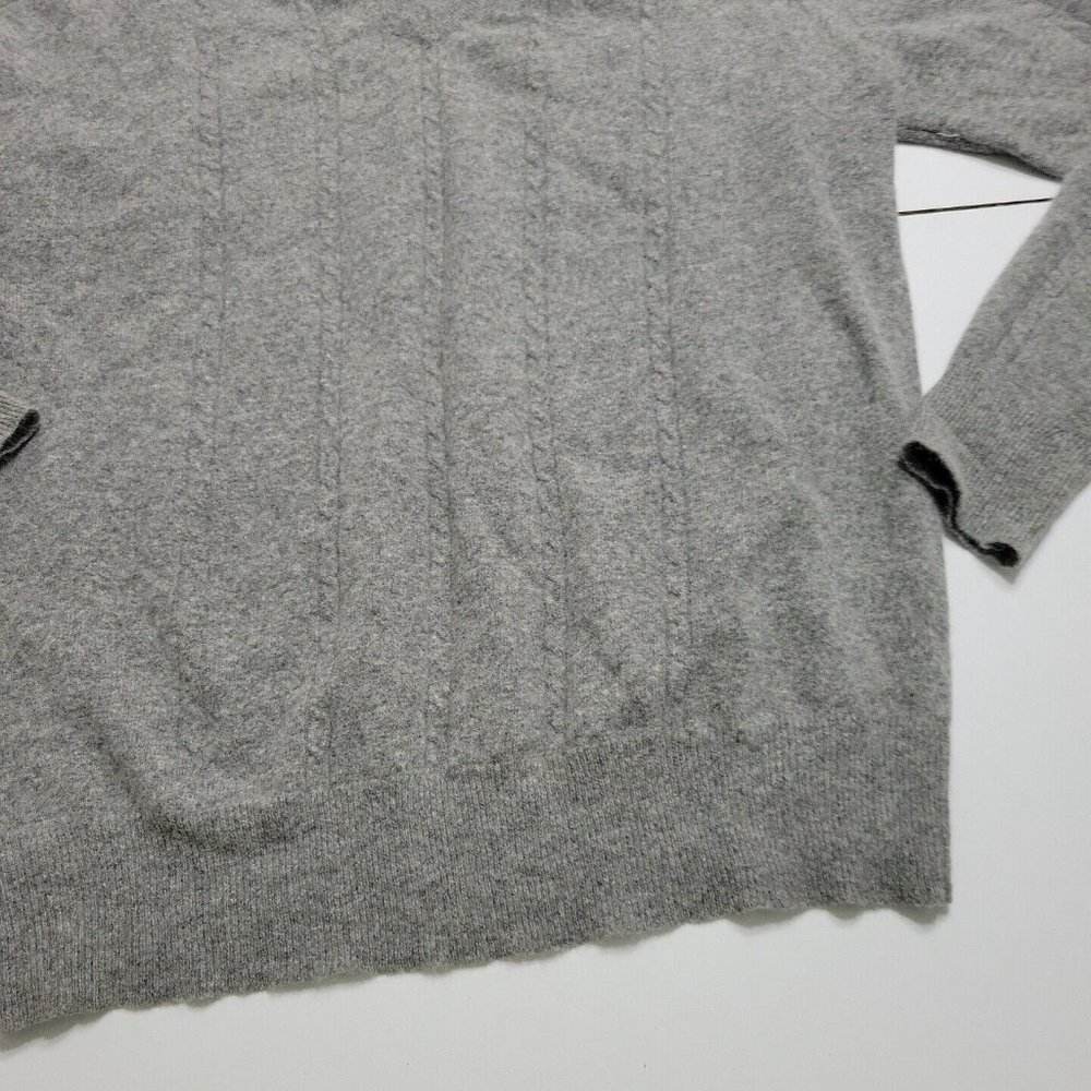Jon Hatmaker Cardigan Mens Store Large Grey Lambswool Long Sleeve Sweater - Picture 7 of 12